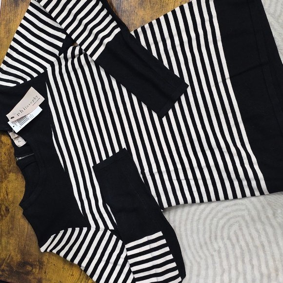 Philosophy Republic Clothing Black & White Striped Knit Top - Picture 3 of 10